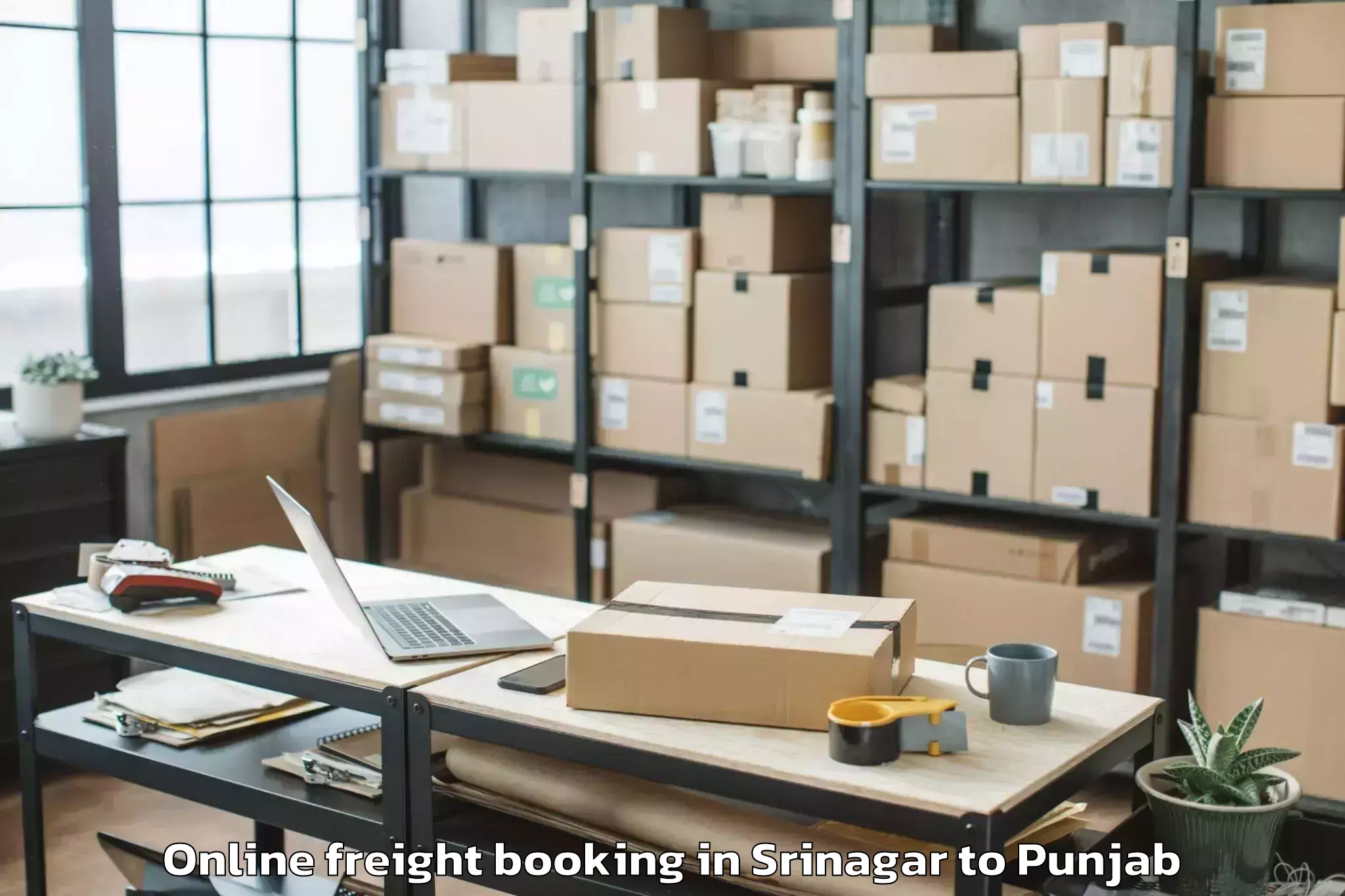 Get Srinagar to Ansal Plaza Mall Ludhiana Online Freight Booking